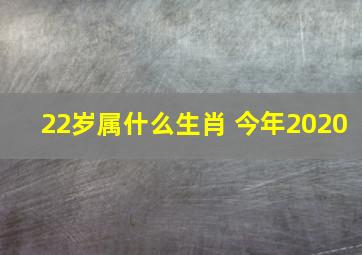 22岁属什么生肖 今年2020